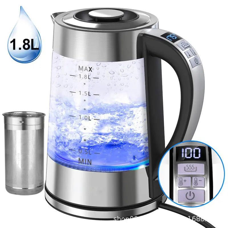 Intelligent Constant Temperature Glass Electric Kettle For Household Use NutsnBolts1 Ltd